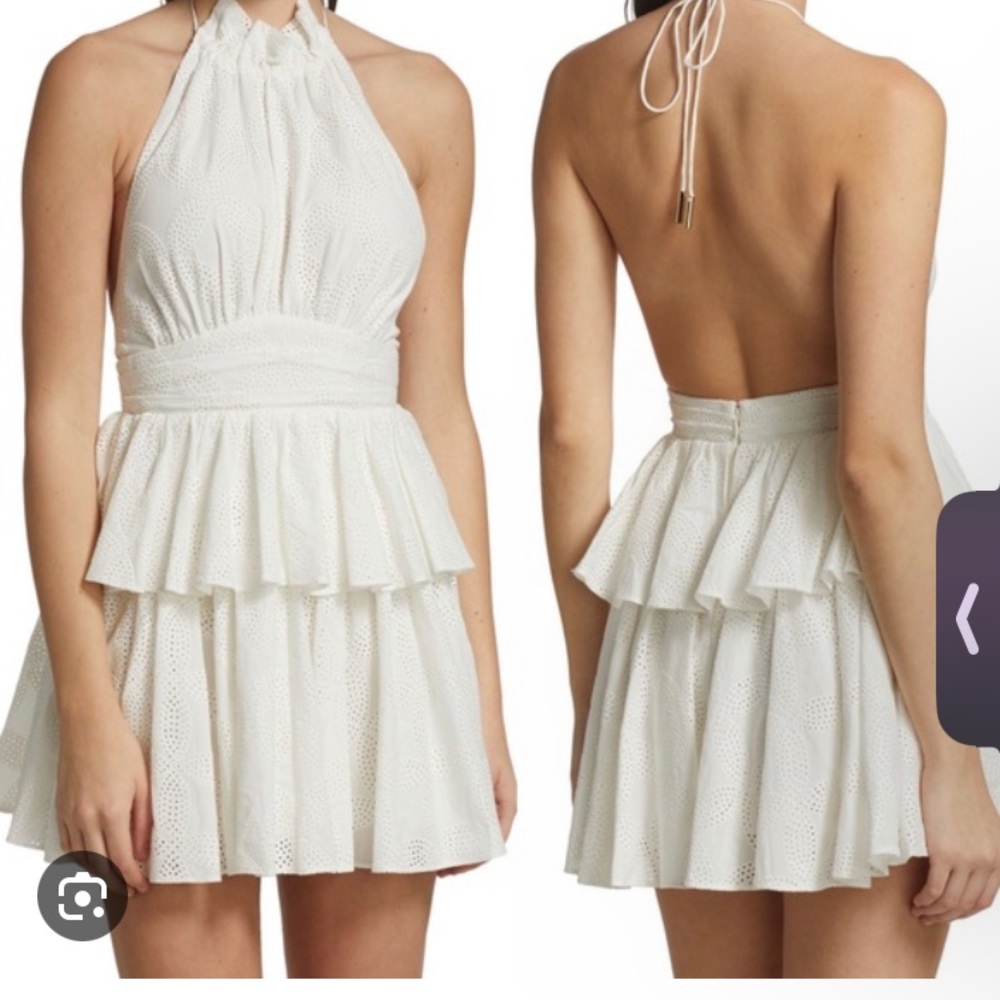 Acler Klara eyelet mini dress size 8